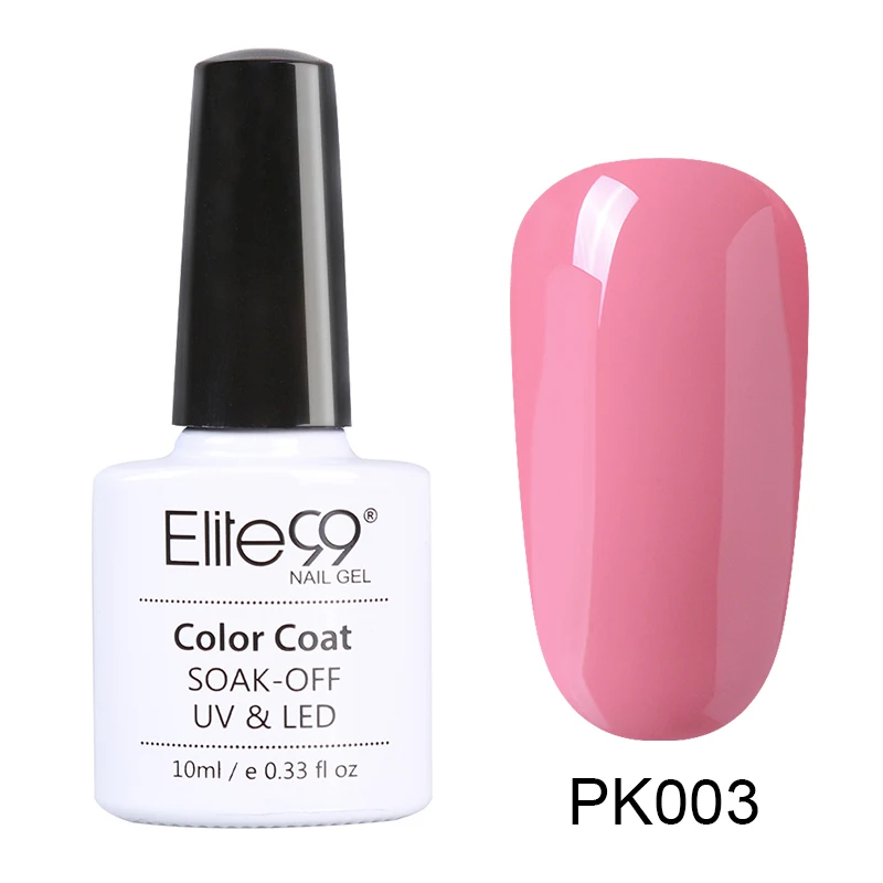Elite99 10 мл Розовый Цветной Гель-лак для ногтей Soak Off Маникюр праймер верхнее покрытие Гель-лак Полупостоянный Гибридный гвоздь арт-гель лак - Цвет: PK003
