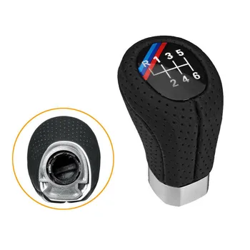 

6 Speed Gear Shift Knob Leather Shift Handball Gear Lever Gearshift Handball for BMW 1 3 5 6 Series E46 E60 E87 E90 E91 E92 Z