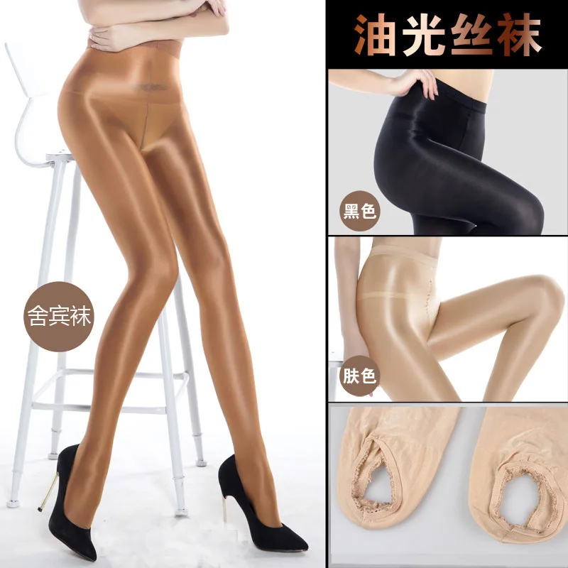 

Western Style Reflective Silk Stockings Shiny Glitter Socks 70D Stage Stepping Multi-color she bin wa DS Costume
