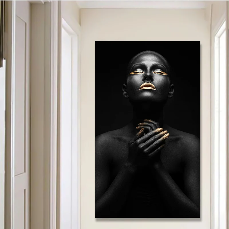 Черный Африканский скандинавский обнаженный женский Принт на холсте картина маслом сексуальная девушка плакат Настенные картины для декора гостиной