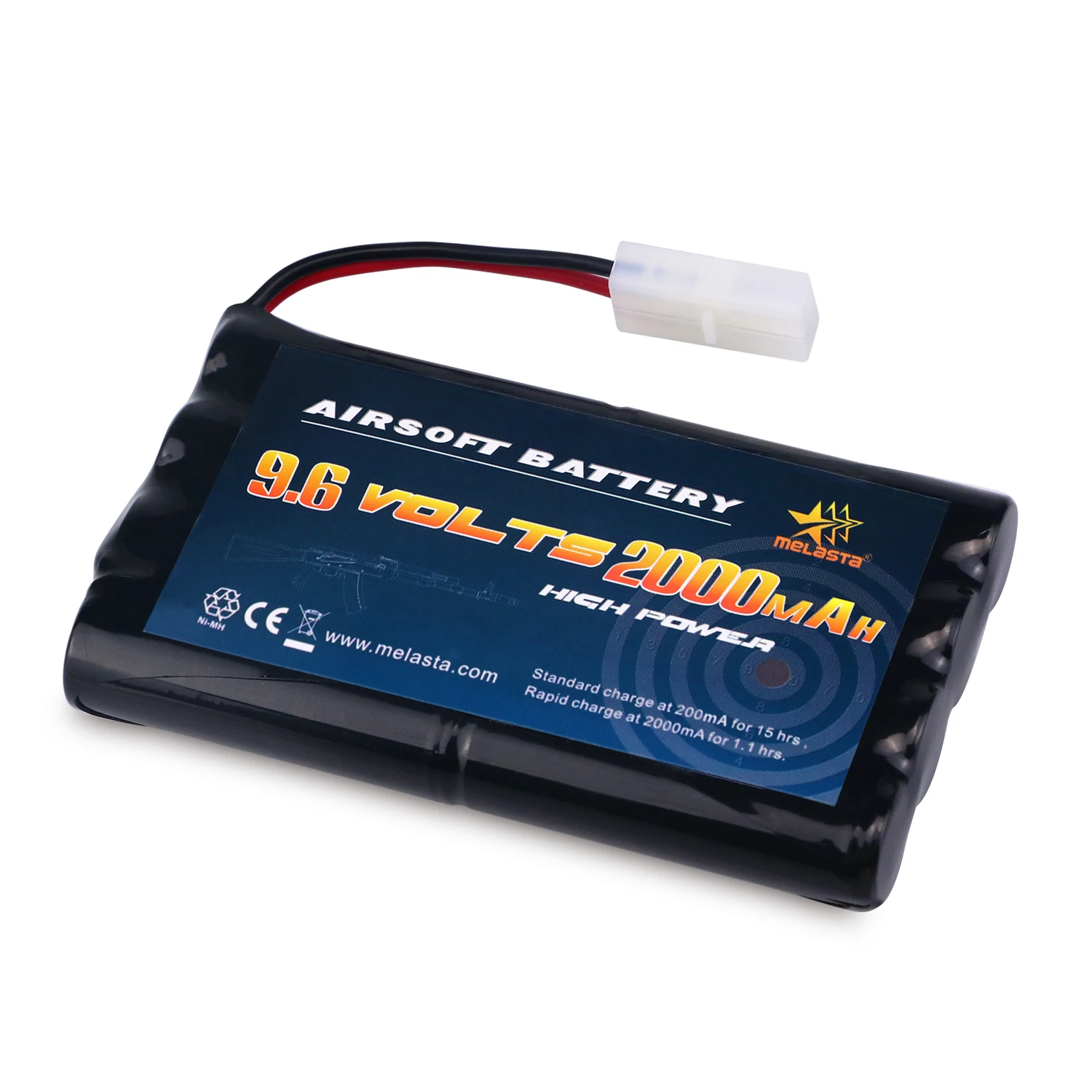 

8S AA 9.6v 2000mAh NiMH Battery Pack with Tamiya Connector for RC Cars Boats RC Gadgets Airsoft Guns