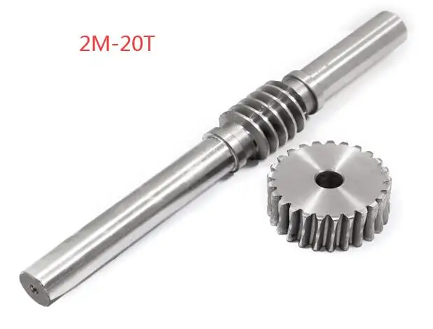 

Outer diameter:46mm 2M-20Teeths Inner Hole:12mm Reducer Worm Gear Worm Large Transmission Ratio 45# Steel Turbine Worm