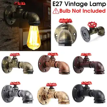 

Style 2 E27 Vintage Industrial Rustic Wall Sconce Wall Light Fixture Fitting Water Pipes