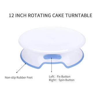 

New 12 Inch Rotating Cake Turntable Cake Stand Cake Decorating Kit Display Stand Baking Tools for Cake Kitchen Gadgets