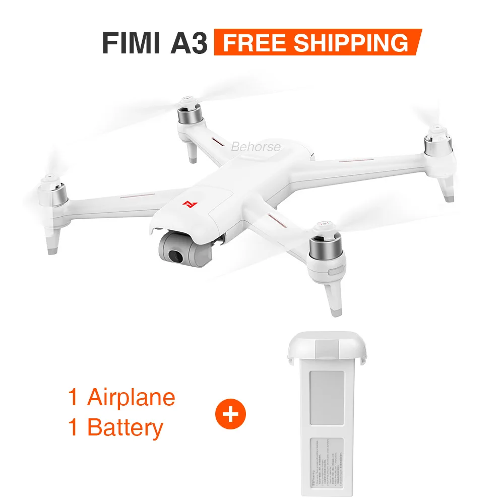 Free Shipping In Stock For Xiaomi FIMI A3 5.8G GPS Drone 1KM FPV 25 Minutes With 2-axis Gimbal 1080P Camera RC Quadcopter RTF - Цвет: Bunddle 1