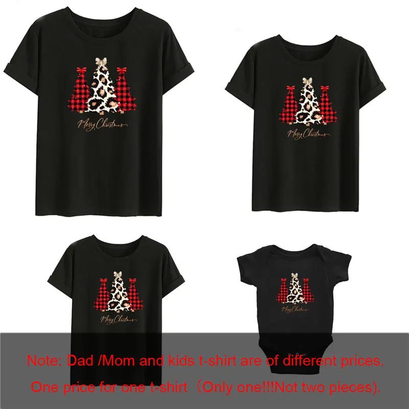 Camiseta navideña Conjuntos familiares a juego Ropa para mamá, papá y yo Madre Padre Hija Hijo Bebé Niños Tops de apariencia familiar
