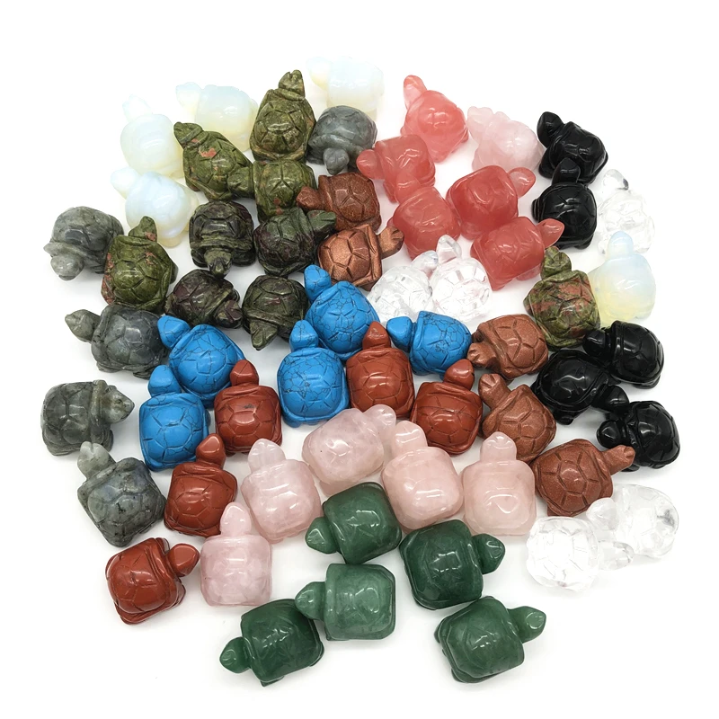 Natural Crystal Turtle High Quality Hand Carved Polished Crystal Animal Healing Stones Decor Gifts Natural Stones and Minerals
