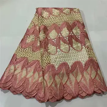 

African Stone Lace Fabric Embroidered Nigerian Laces Fabric 2020 High Quality peach French Tulle Lace Fabric For Women JAUN