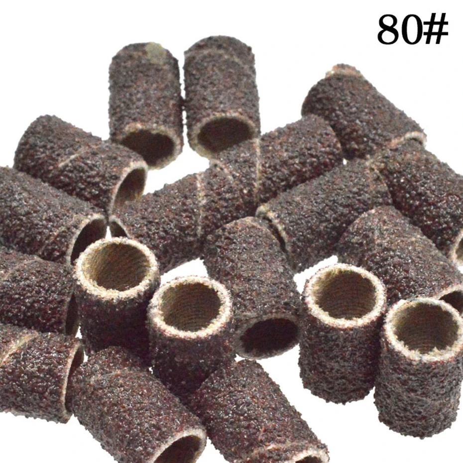 Nail Drill Bit Nail Drill Bits Nail Sander 50/100pcs Nail Sanding Cap For Manicure Machine Replaceable Pedicure Electric Manicure Drill Grinding Bit Sander LEND268