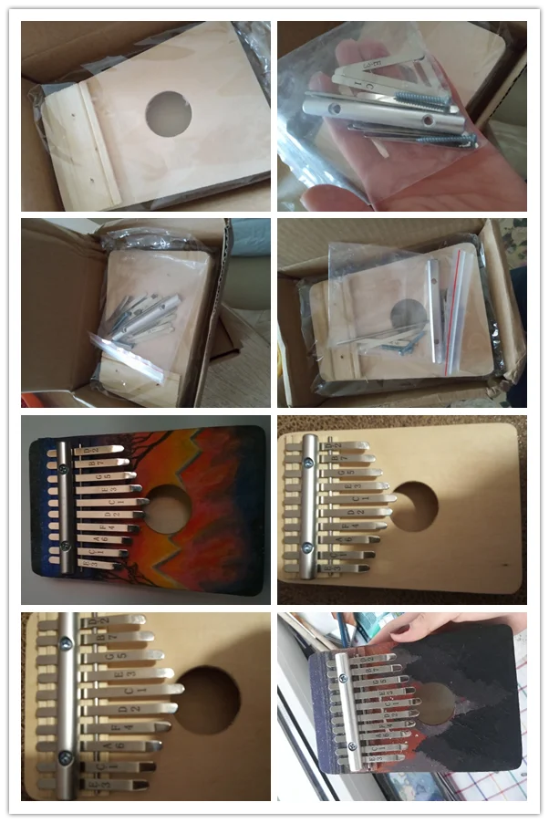 SLADE 10 Ключ Kalimba DIY Kit липа большого пальца пианино Mbira для картина ручной работы родителей и детей