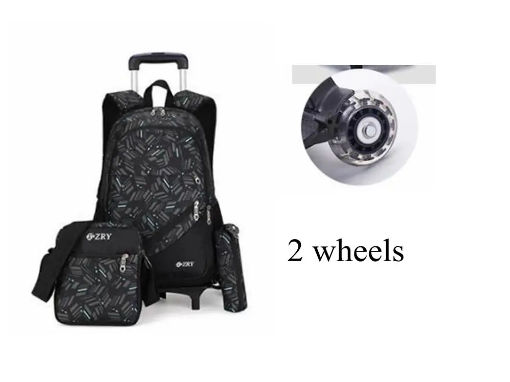 2 wheels Детский Школьный рюкзак на колесиках, детские дорожные сумки, рюкзак-тележка для школы для мальчиков, сумка на колесах, школьная сумка на колесиках - Цвет: 2 wheels