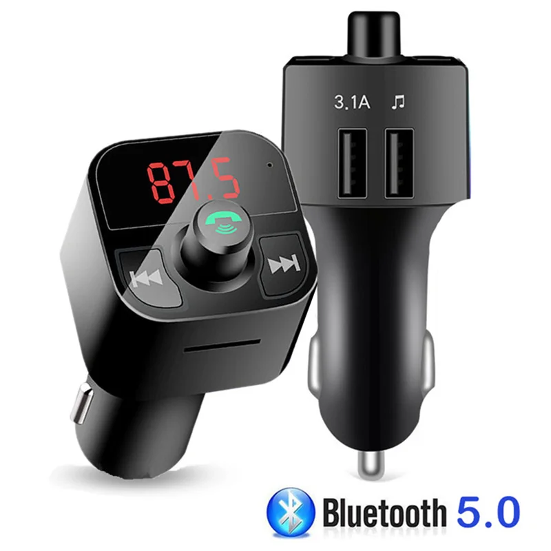 

USB AUX FM Transmitter Aux Modulator Bluetooth Handsfree Car Kit Car Audio MP3 Player Adapter 4.1A Quick Dual USB Phone Charger