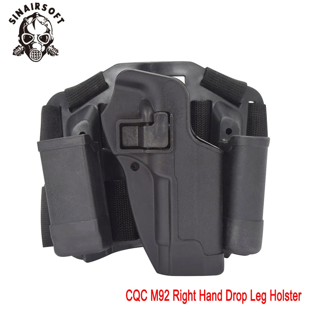 Tactical CQC M92 Right Hand Drop Leg Holster Pouch Fit Glock Pistol 92 96 M9 For Paintball Shooting Hunting Accessories