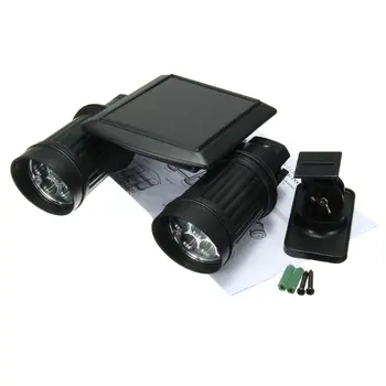 

ICOCO 14 LED Solar Power Wall Light PIR Motion Sensor Dual Head Spotlight Outdoor durable Waterproof Security Lamp for Garden