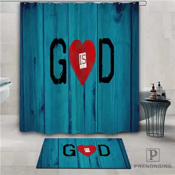 

Custom wood-style (1) Waterproof Shower Curtain Doormat Home Bath Bathroom Polyester Fabric Multi Sizes#2019-1-05-27