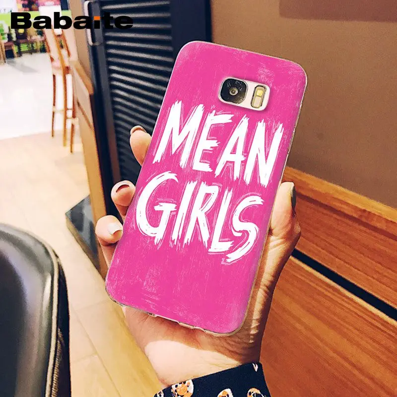 Babaite Burn Book Mean Girls Kiss Colorful Cute Phone Accessories Case for Samsung S9 S9 Plus S8 S8plus S7 S6 S5 Mobile Cases