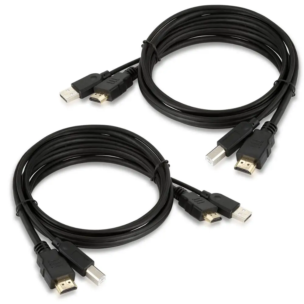 2 шт. Новинка Высокое качество 1 5 м HDMI USB KVM кабель + кабельный коммутатор