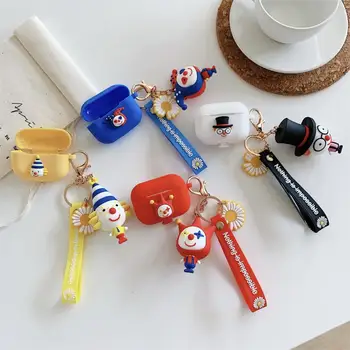 

Cover for apple airpods pro Silicone cute Cartoon air pod protector bumper air pods Accessories with key chain for airpods cases