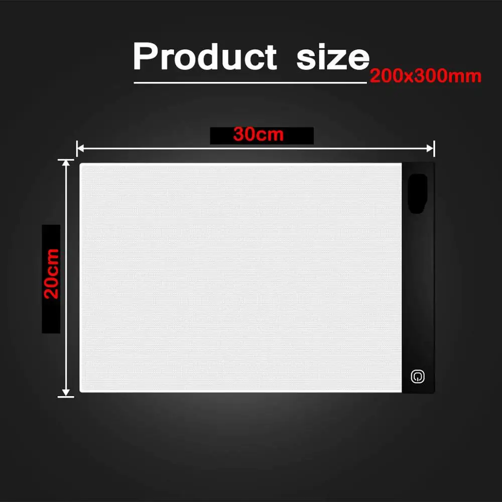 A4 LED light pad for diamond painting tool, USB-powered light board kit,  adjustable brightness with 50 pcs Glue Clay and clips - AliExpress