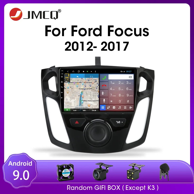 JMCQ 8-Core Android 9 0 автомобиль радио для Ford Focus 3 Mk3 салон 2012-2017 Multimidia видео плеер 2 din
