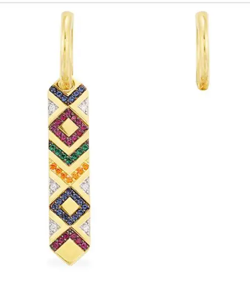 Асимметричные красочные серьги для женщин геометрический дизайн с ретро серьги ювелирные изделия