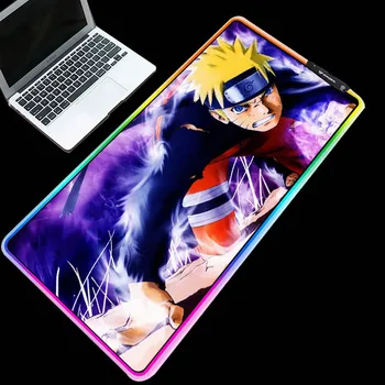 

XGZ RGB large size exquisite mouse pad Naruto series Naruto table pad e-sports essential cool lighting keyboard pad