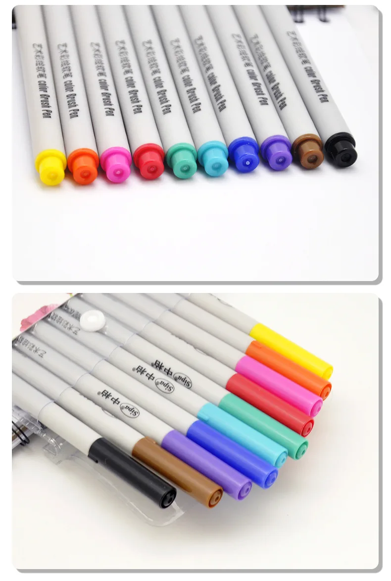 10 цветов/набор фотографические фломастеры|brush pen set|watercolor markerswatercolor marker |