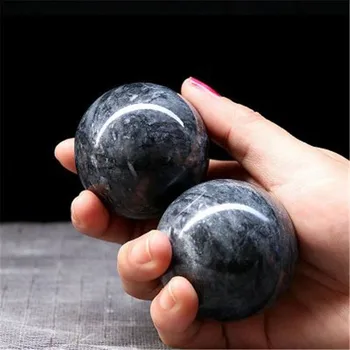 

50mm Natural Jade Baoding Balls Hand Wrist Solid Fitness Handball Health Exercise Stress Relaxation Therapy Chrome Hand Massage