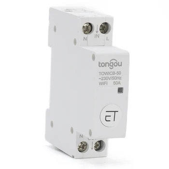 

Smart Home 18mm Din Rail WIFI Circuit Breaker Smart Switch Remote Control By EWeLink APP For Smart Home 110V 220V EWeLink APP