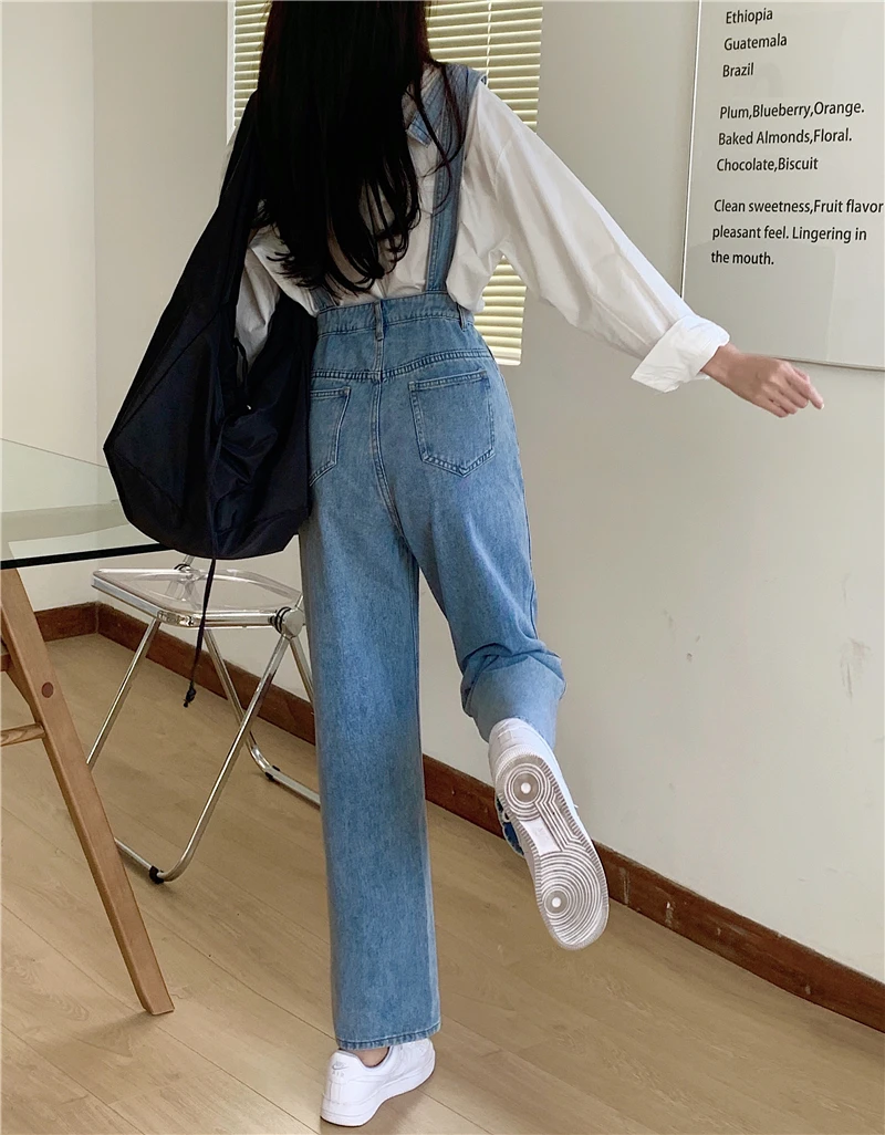 blue jeans Jeans autumn and winter clothes large size fat mm fashionable design sense overalls high waist loose overalls m-5xl200 kg skinny jeans