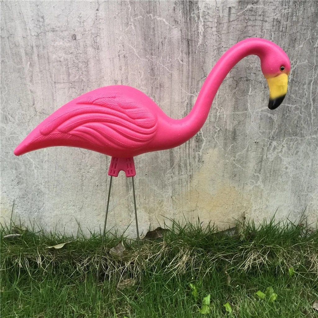 Home Garden Patio Pink Flamingo Ornament Bird Lawn Figurine DIY Craft Statue