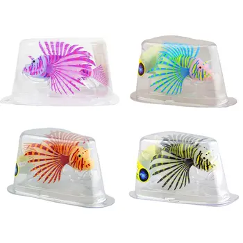 

Aquarium Silicone Luminous Fish Tank Ornament Decor Fake Lion Fish Pond Fish Tank Landscaping Decor Floating Artificial