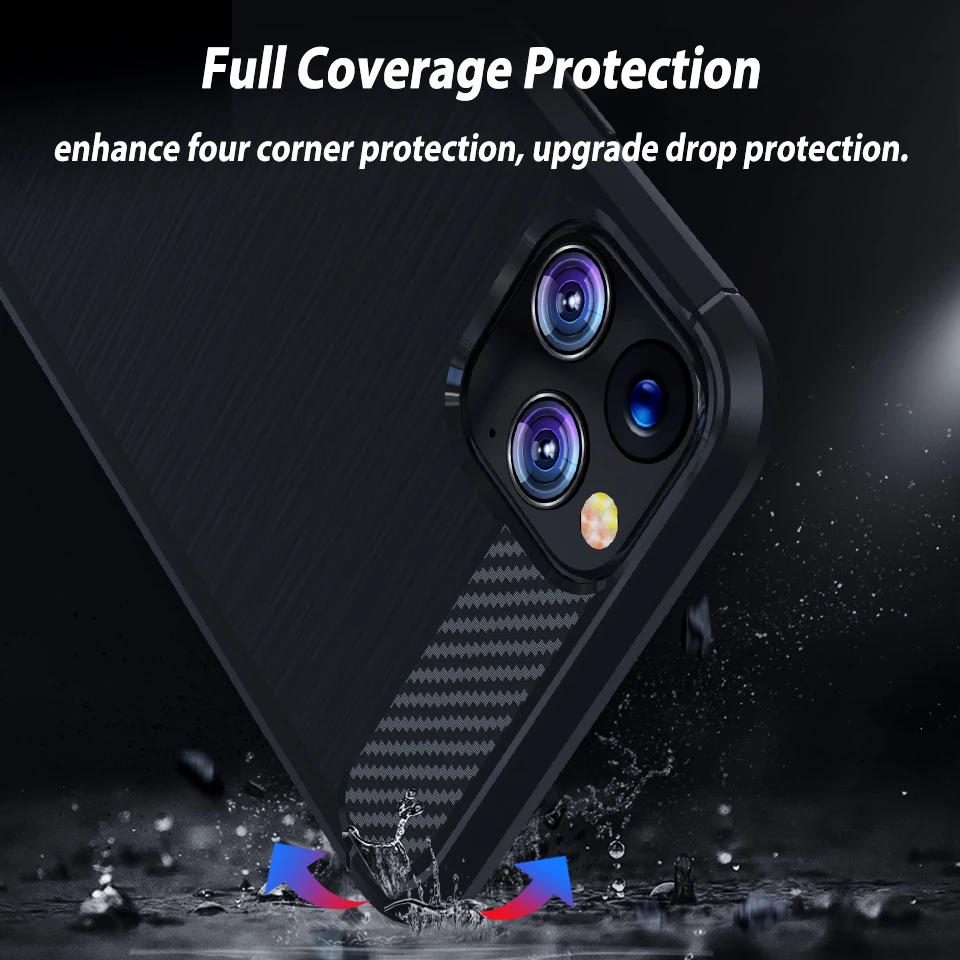 Для iPhone 11 Pro Max чехол из мягкого углеродного волокна Защитный матовый для X Xs Xr