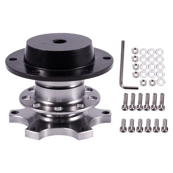 

Universal Steering Wheel Quick Release Hub Boss Kit Wheel Hub Adapter for 6 Hole Steering Wheel Hub