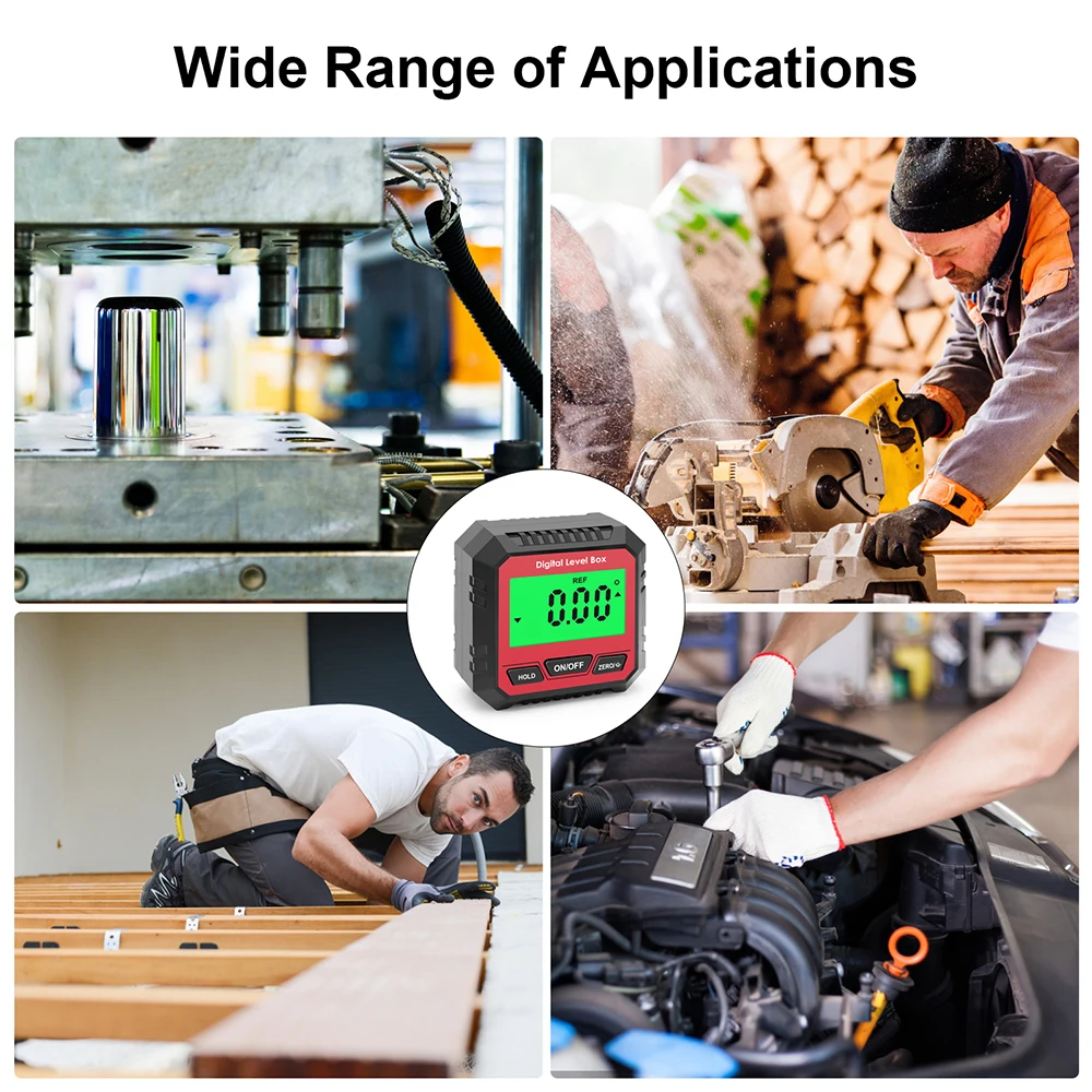 Digital Angle Protractor Digital Level Angle Finder with Magnetic Base Angle Meter Universal Electronic Protractor Inclinometer Precision for Woodworking