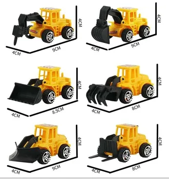 

Small Number Excavator Excavator Excavator Birthday Cake Decoration Engineering Vehicle Decoration Bulldozer 6 Per Package