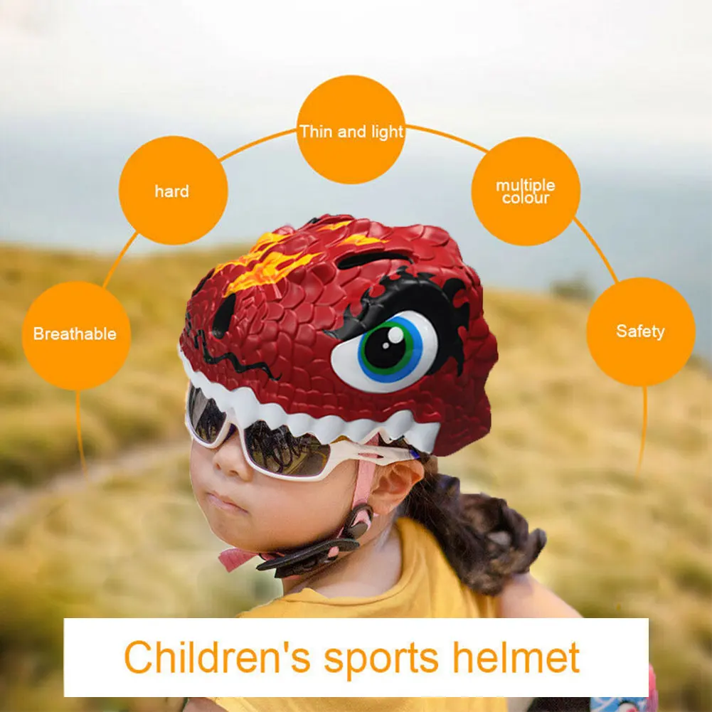 Нам детский велосипед Велоспорт животный шлем "динозавр" скутер скейтборд для безопасности детей