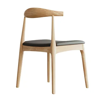 

Dining chair back adult nordic wood chair solid wood home modern minimalist cafe restaurant stool table chair horn chair