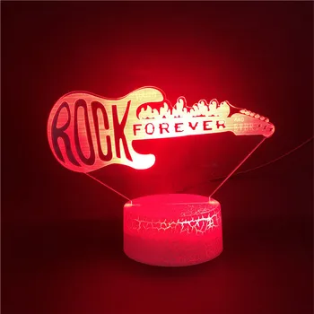 

Bluetooth Base Rock Electric Guitar Present for Infant Touch Sensor Bright Base 7 Color with Remote LED Night Light Atmosphere