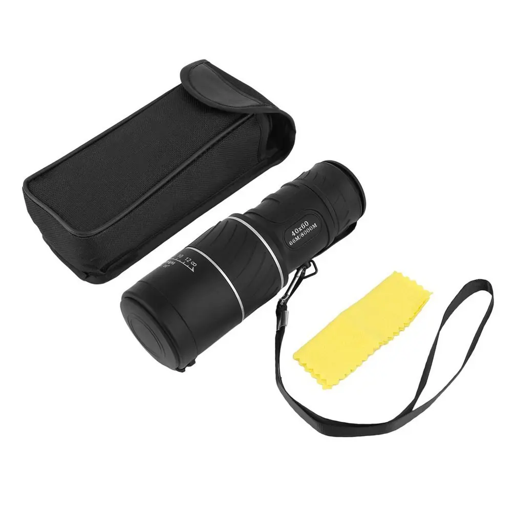 

40x60 Optical Monocular Telescope Support Night Vision Coating Lens HD Mini Telescope for Hunting Camping Hiking