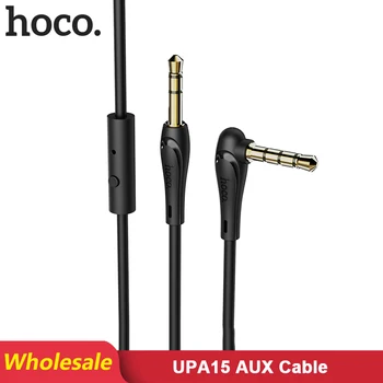 

HOCO UPA15 30 pcs/Lots Wholesale Aux Spring Cable 3.5mm Jack Male to Male 90 Degree Audio Cable Jack 3.5 for iPhone MP3 / MP4