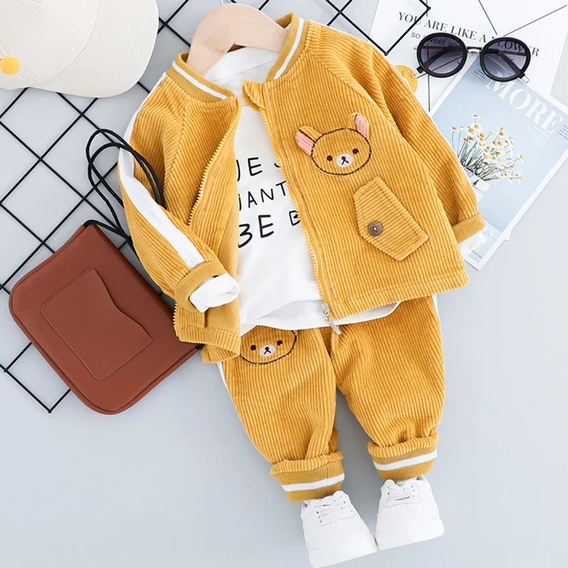 Костюм для мальчиков Новинка осени 2019 детская одежда Вельветовая Детская куртка