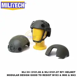 MILITECH NIJ III + NIJ 0101,07 RF1 модульный Tacti FAST OD 3 в 1 червячный циферблат лайнер высокая XP Cut пуленепробиваемый арамидный баллистический шлем