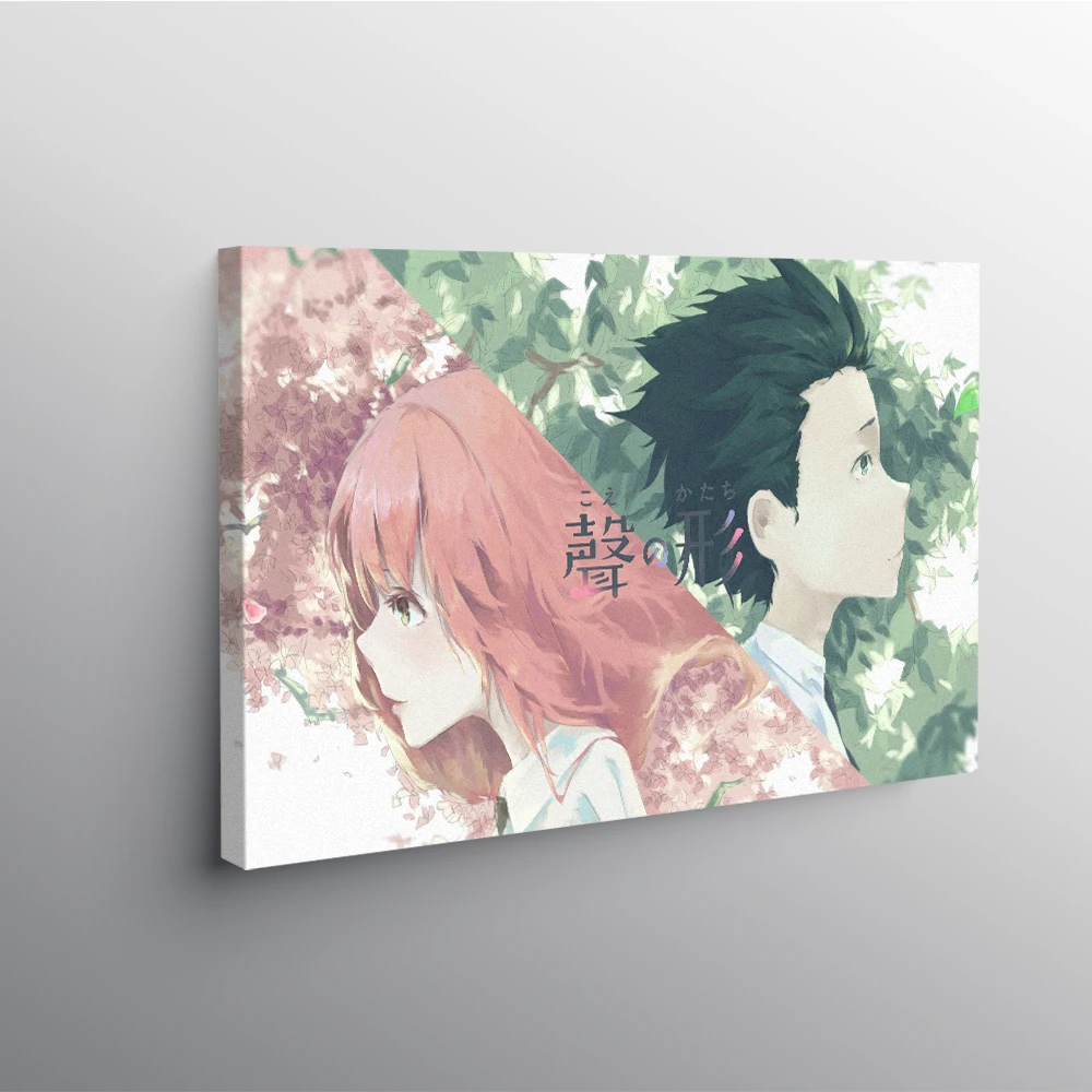 A Silent Voice Anime Poster Wall Art Decoration Prints Framed Wooden Frame Canvas Dorm Living Room Home Bedroom Decor Painting Painting Calligraphy Aliexpress