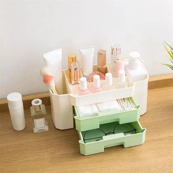 

Desktop Organizer Storage Box Makeup Organizer Box Plastic Scissors Jewelry Nail Polish Pen Brushes Storage Container Tool
