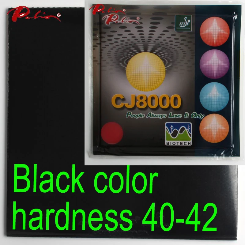 Palio официальный долгосрочный CJ8000 40-42 Настольный теннис резиновая BIOTECH technilogy быстрая атака с петлей липкая ракетка для настольного тенниса - Цвет: black