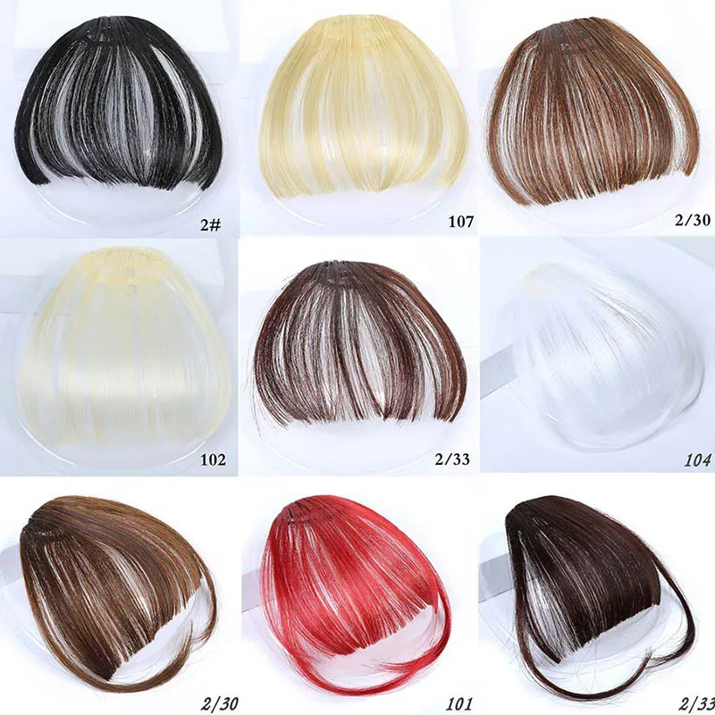 Nova moda 3D bangsInvisible Sem Costura cabecha Cabelo Xuanguang Cabelo Curto Feminino Adulto Mulheres BB Clipe pedacos de Cabelo
