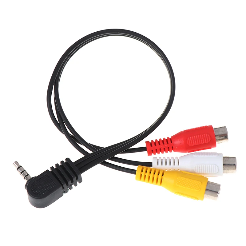 High Quality 3.5mm AV Angled Plug to 3 RCA Female Jack Audio Video Adapter | Обустройство дома