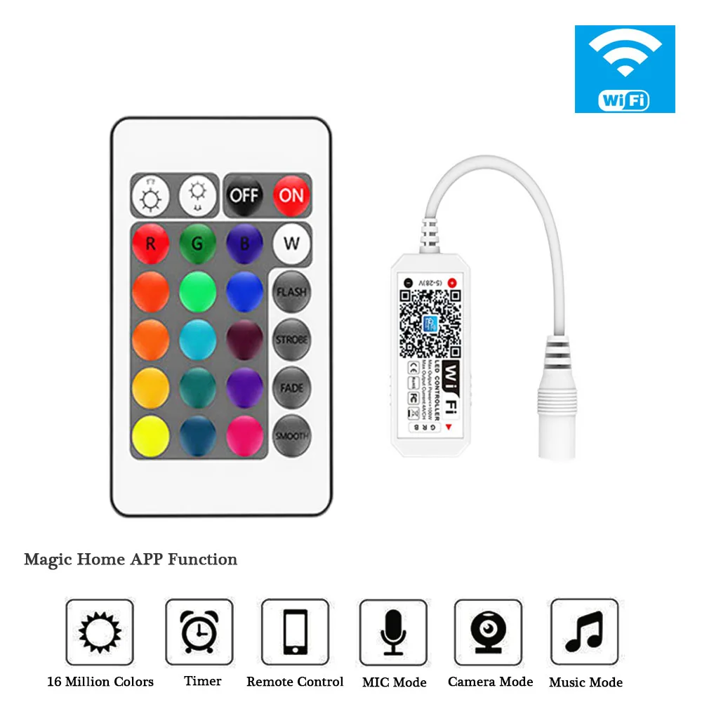 Светодиодный Wi-Fi контроллер RGB RGBW RGBWW Bluetooth светодиодный для 5050 2835 WS2811 WS2812B