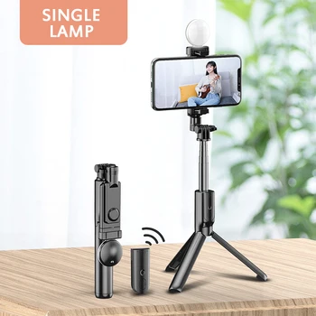 

Wireless Bluetooth Selfie Stick Fill Light Ring Tripod Stand Extendable Remote Shutter Phone Mount Monopod Tripod For IPhone